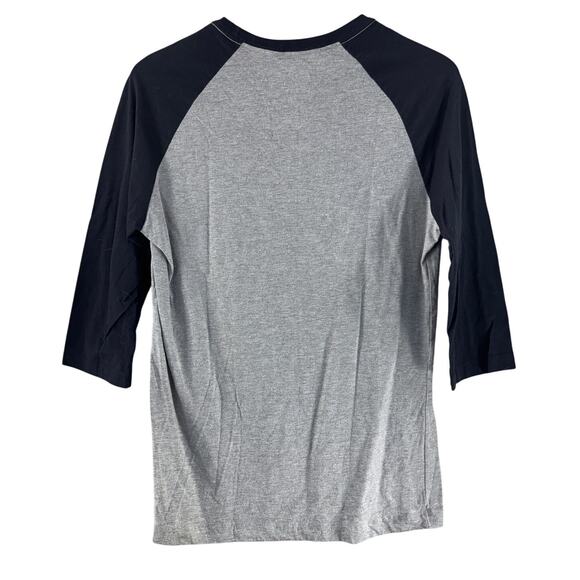 Vintage Nike Purdue University Just Do It Raglan T- Shirt Gray Black Slim Fit XL - Picture 2 of 5